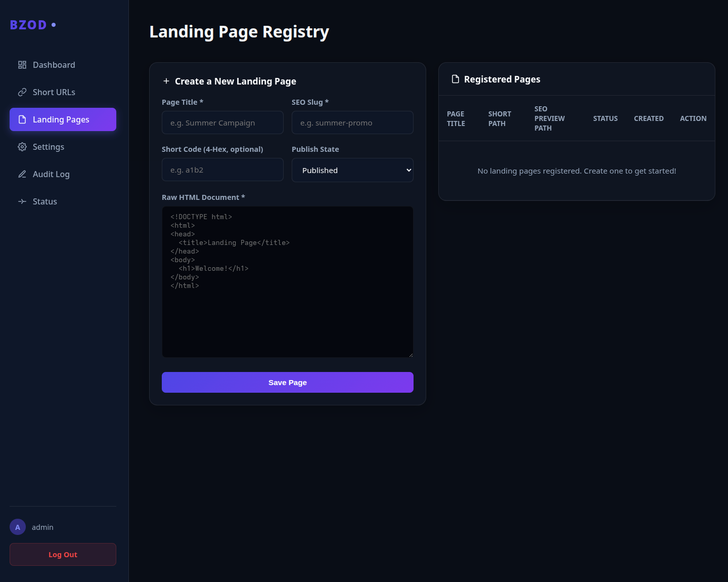 Landing Pages